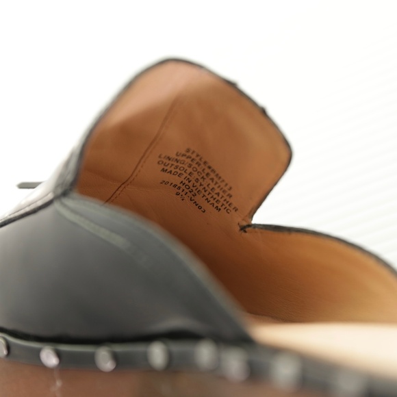 J. Crew Dakota Spazzolato Leather Tassel Black Clogs Womens 9.5M Classic Preppy - Picture 8 of 8